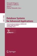 Database Systems For Advanced Applications edito da Springer-verlag Berlin And Heidelberg Gmbh & Co. Kg