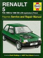 Renault 5 1985-96 Service And Repair Manual di A. K. Legg edito da Haynes Manuals Inc
