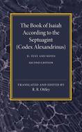 The Book of Isaiah According to the Septuagint edito da Cambridge University Press