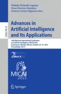Advances in Artificial Intelligence and Its Applications edito da Springer International Publishing