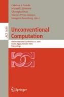 Unconventional Computation di Cristian S. Calude edito da Springer Berlin Heidelberg