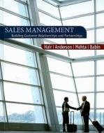 Sales Management di Joe Hair, Rolph Anderson, Barry J. Babin, Rajiv Mehta edito da Houghton Mifflin