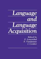 Language and Language Acquisition edito da Springer US