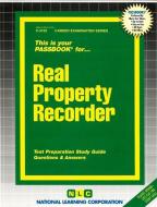 Real Property Recorder di National Learning Corporation edito da National Learning Corp