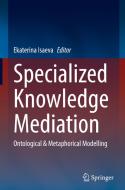 Specialized Knowledge Mediation edito da Springer International Publishing