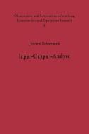 Input-Output-Analyse di J. Schumann edito da Springer Berlin Heidelberg
