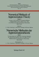 Numerische Methoden der Approximationstheorie / Numerical Methods of Approximation Theory di Collatz, Meinardus, Werner edito da Birkhäuser Basel
