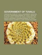 Government Of Tuvalu: Governor-general O di Books Llc edito da Books LLC, Wiki Series