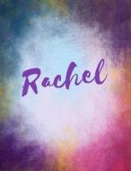 Rachel: Rachel Personalized Sketchbook/ Journal/ Blank Book. Large 8.5 X 11 Attractive Bright Watercolor Wash Purple Pink Oran di Glitzy Designs edito da Createspace Independent Publishing Platform