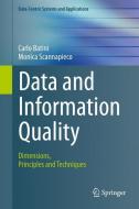 Data and Information Quality di Carlo Batini, Monica Scannapieco edito da Springer-Verlag GmbH