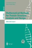 Mathematical Methods for Protein Structure Analysis and Design edito da Springer Berlin Heidelberg