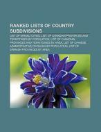Ranked lists of country subdivisions di Source Wikipedia edito da Books LLC, Reference Series