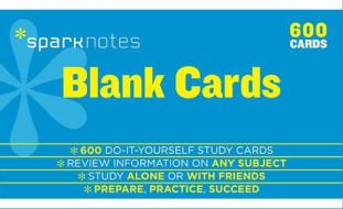 Blank Study Cards di SparkNotes Editors edito da Sterling