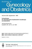 Verhandlungen der Schweizerischen Gesellschaft für Gynäkologie und Geburtshilfe di Ernst Hochuli edito da Springer Berlin Heidelberg