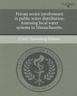 Private Sector Involvement in Public Water Distribution: Assessing Local Water Systems in Massachusetts. di Corey Denenberg Dehner edito da Proquest, Umi Dissertation Publishing