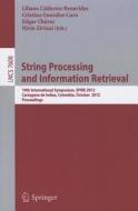 String Processing and Information Retrieval edito da Springer Berlin Heidelberg