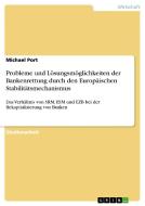 Probleme und Lösungsmöglichkeiten der Bankenrettung durch den Europäischen Stabilitätsmechanismus di Michael Port edito da GRIN Verlag