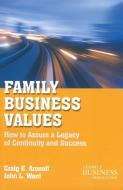 Family Business Values di Craig E. Aronoff edito da Palgrave Macmillan