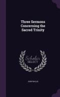 Three Sermons Concerning The Sacred Trinity di John Wallis edito da Palala Press