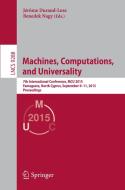 Machines, Computations, and Universality edito da Springer-Verlag GmbH