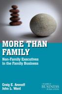 More than Family di Craig E. Aronoff edito da Palgrave Macmillan