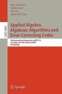 Applied Algebra, Algebraic Algorithms and Error-Correcting Codes di Marc Ed Fossorier edito da Springer Berlin Heidelberg