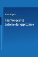 Raumrelevante Entscheidungsprozesse di Brigitte Adam edito da Deutscher Universitätsverlag