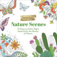 Pretty Simple Coloring: Nature Scenes: 45 Easy-To-Color Pages Inspired by the Beauty of Nature di Adams Media edito da ADAMS MEDIA