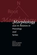 MORPHOLOGY & ITS RELATION TO P di Steven G. Lapointe, Diane K. Brentari, Patrick M. Farrell edito da CTR FOR STUDY OF LANG & INFO
