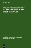 Constraints and Preferences edito da Walter de Gruyter