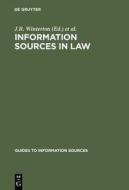 Information Sources in Law edito da Walter de Gruyter
