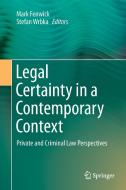 Legal Certainty in a Contemporary Context edito da Springer-Verlag GmbH