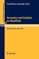 Geometry and Analysis on Manifolds edito da Springer Berlin Heidelberg