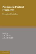 Poems and Poetical Fragments di Nicander of Colophon edito da Cambridge University Press