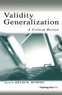 Validity Generalization edito da Taylor & Francis Inc