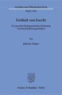 Freiheit von Furcht di Johanna Zanger edito da Duncker & Humblot GmbH