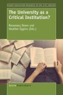 The University as a Critical Institution? edito da SENSE PUBL