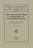 Über den derzeitigen Stand der Bauarbeiten am Tauernkraftwerk Kaprun di Hans Böhmer edito da Springer Vienna