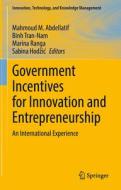 Government Incentives for Innovation and Entrepreneurship edito da Springer International Publishing
