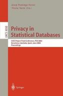 Privacy in Statistical Databases di J. Domingo-Ferrer edito da Springer Berlin Heidelberg
