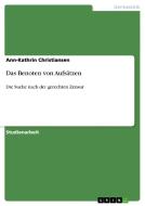 Das Benoten von Aufsätzen di Ann-Kathrin Christiansen edito da GRIN Publishing