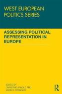 Assessing Political Representation in Europe edito da Taylor & Francis Ltd