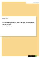Fördermöglichkeiten für den deutschen Mittelstand di Anonym edito da GRIN Publishing