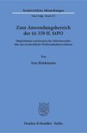 Zum Anwendungsbereich der §§ 359 ff. StPO di Sara Brinkmann edito da Duncker & Humblot GmbH
