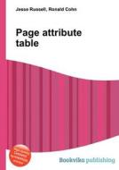 Page Attribute Table edito da Book On Demand Ltd.