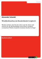 Windkraftausbau im Bundesländervergleich di Alexander Schmidt edito da GRIN Verlag