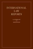 International Law Reports di Elihu Lauterpacht edito da Cambridge University Press