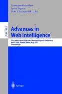 Advances in Web Intelligence di Ernestina Ed Menasalvas edito da Springer Berlin Heidelberg
