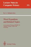 Word Equations and Related Topics edito da Springer Berlin Heidelberg