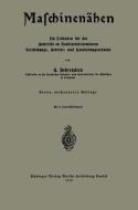 Maschinenähen di Gertrud Behrendsen edito da Springer Berlin Heidelberg